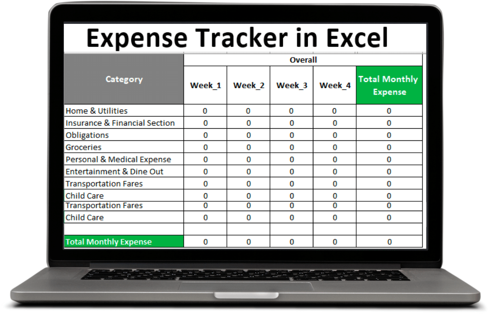 Financial Tracker using Excel