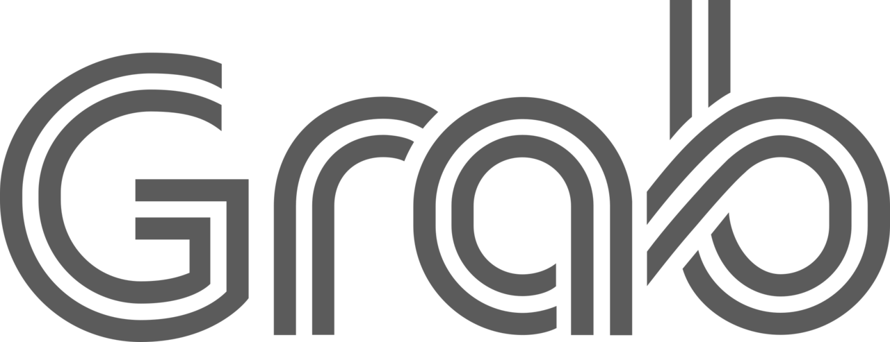 grab logo gray color