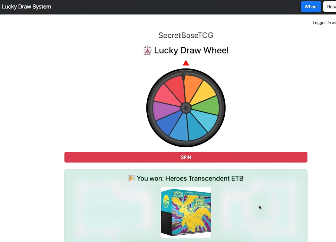 SecretBaseTCG: Efficient Prize Inventory Management for TCG