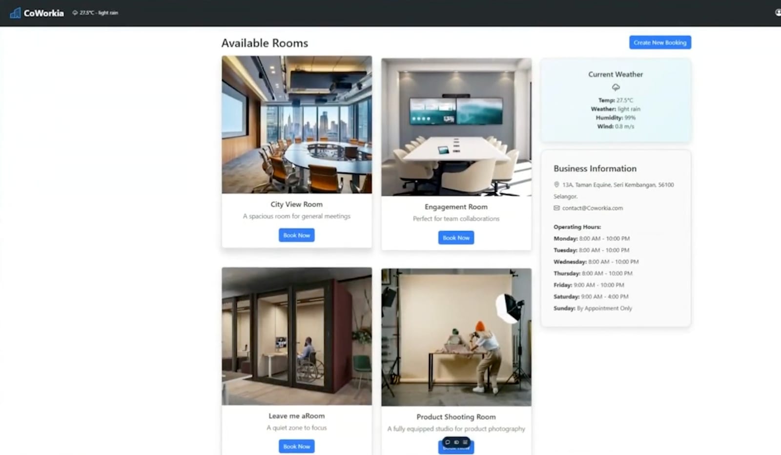 Coworkia: Simplifying Coworking Space Bookings