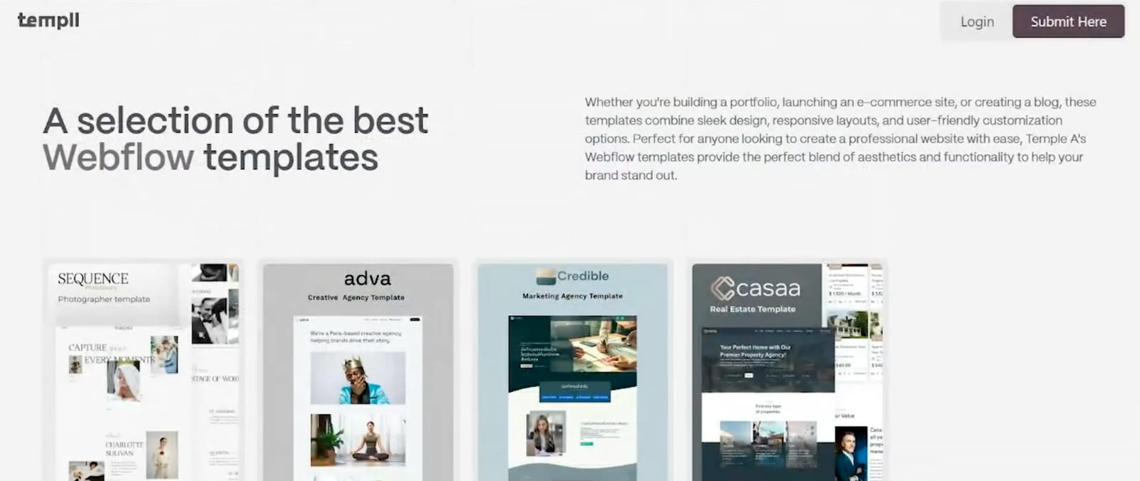 Templl: A Platform for Webflow Template Designers