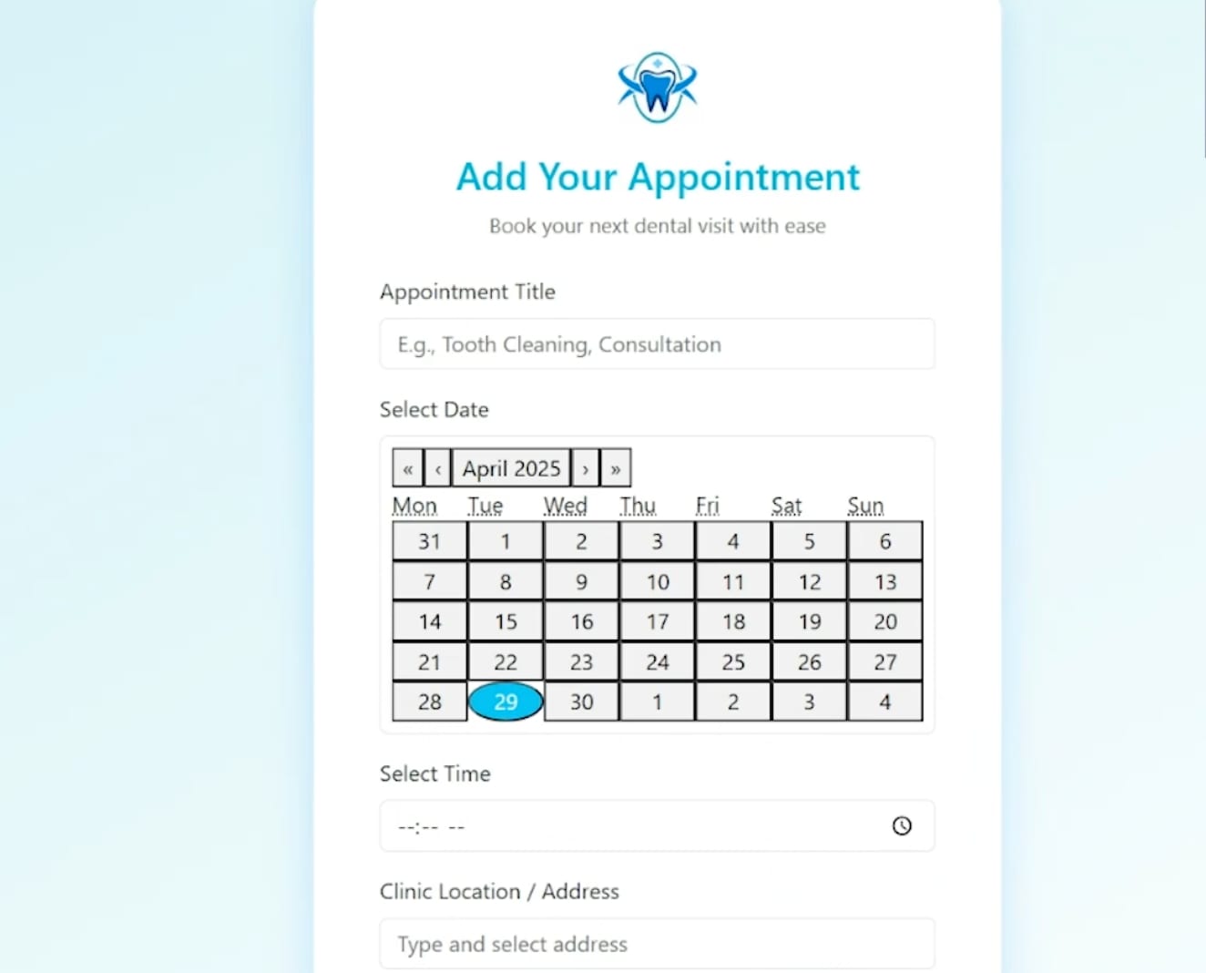 Dental Booking App