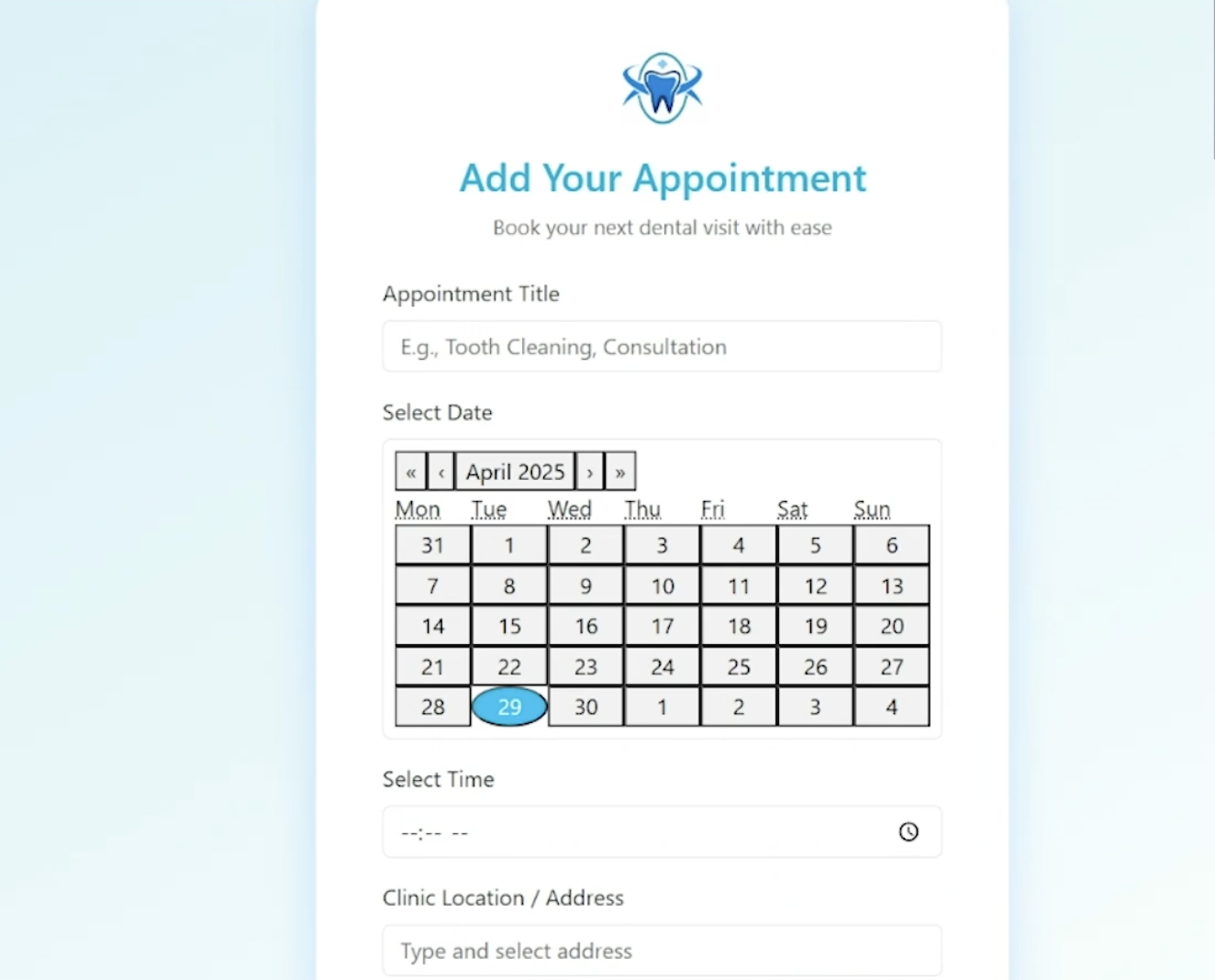 Dental Booking App