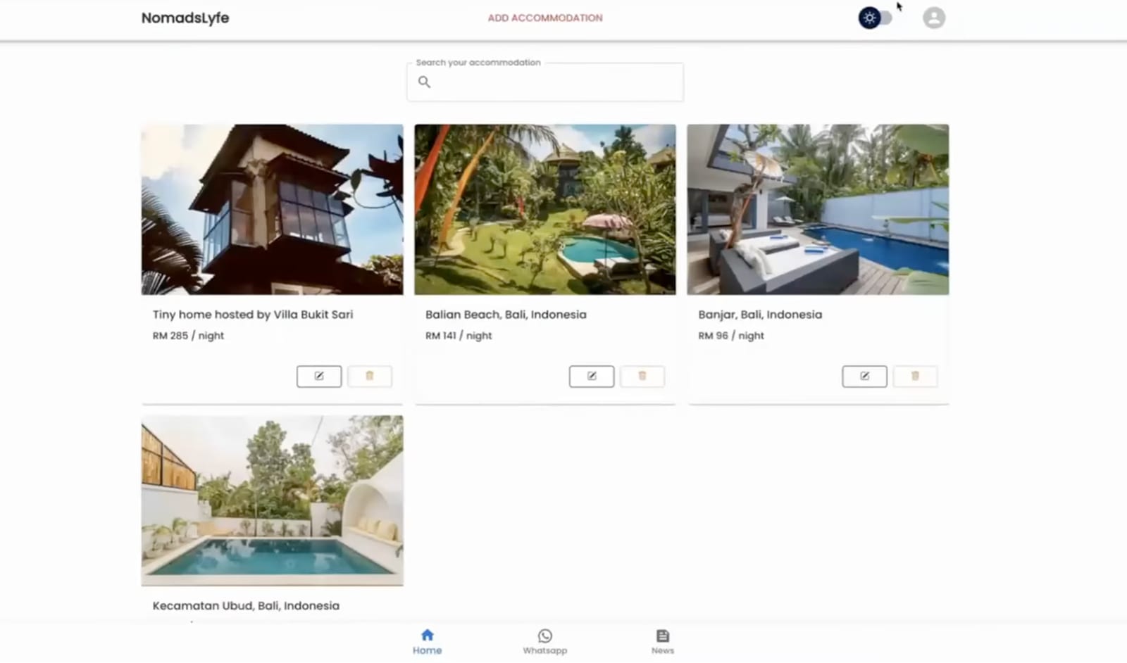 NomadsLyfe - Hotel Booking Website