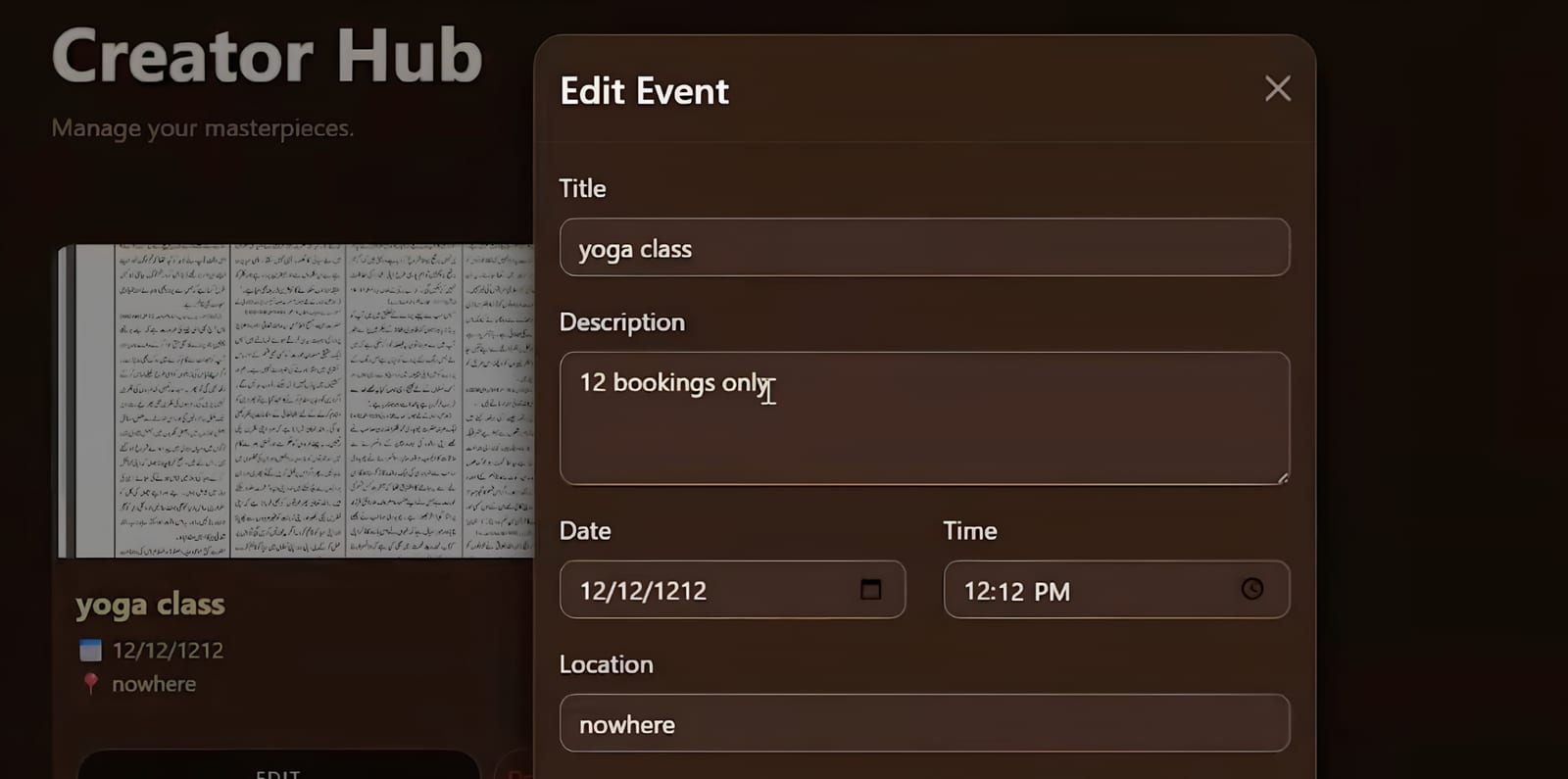 Eventbooker: Consolidating Event Hosting and Ticketing