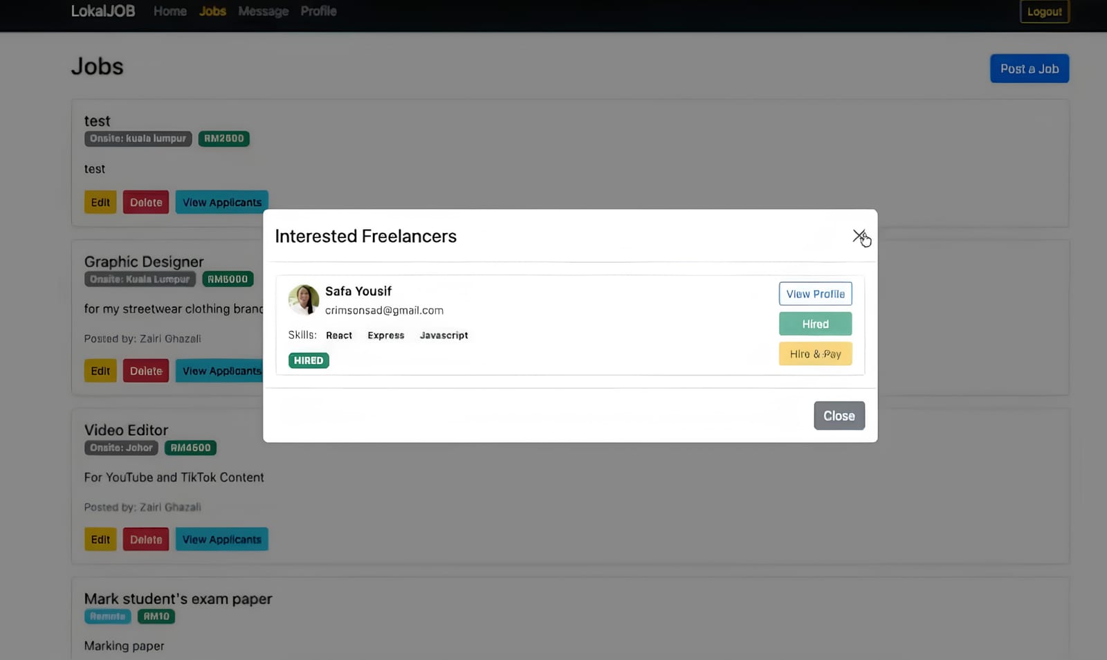 LokalJOB: A Transparent Freelance Marketplace for Local Talent